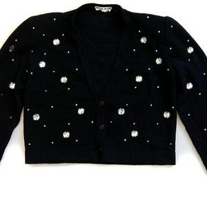 Vintage Sonia Rykiel Cardigan Adorned crystals